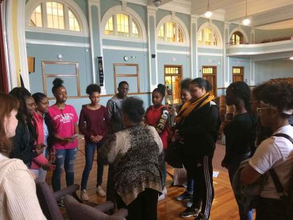 one of our students engaging youth in the community