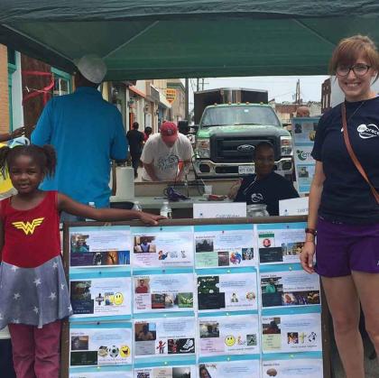 one of our students engaging youth in the community