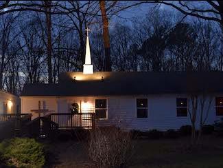 St. Francis Episcopal Church at night