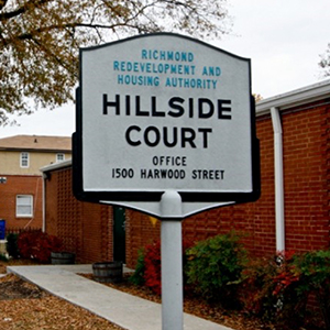 Hillside Court sign