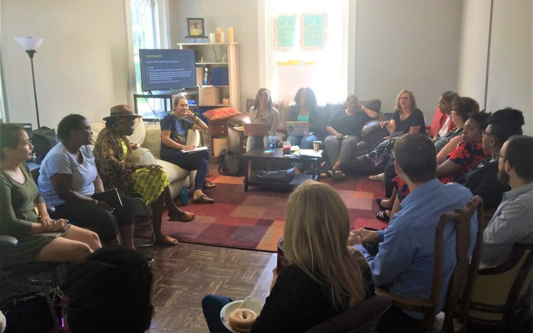 Group talking in a circle